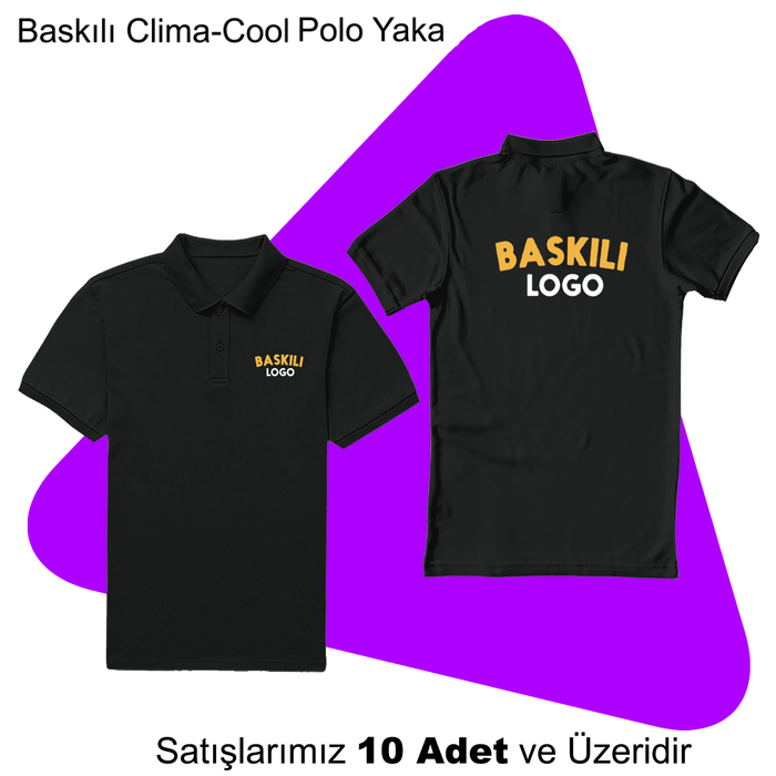 Şirket Logolu Baskılı Polo Yaka Dry Touch Tişört