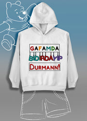 Gafamda Bıdırdayıp Durman Renkli (Üniseks Çocuk Kapüşonlu)