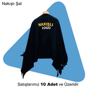 Şirket Logolu Nakışlı Şal