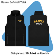 Şirket Logolu Baskılı Softshell Yelek