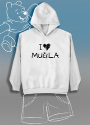 I Love Muğla (çocuk Kapüşonlu)