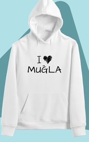 I Love Muğla(Üniseks Kapüşonlu)