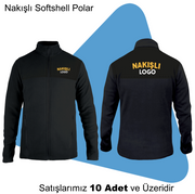Şirket Logolu Softshell Ön ve Arka Nakışlı Polar