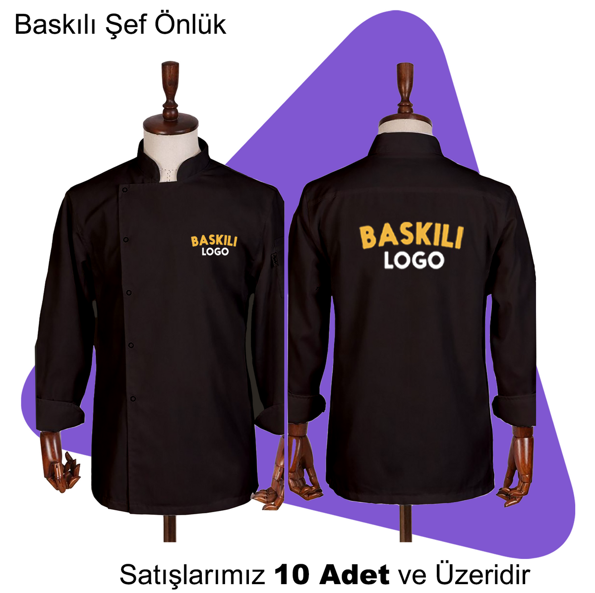 Şirket Logolu Baskılı Şef Önlük