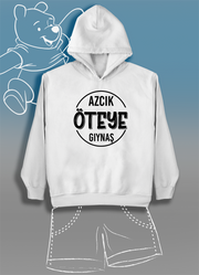 Azcık Öteye Gıynaş  (Üniseks Çocuk Kapüşonlu)