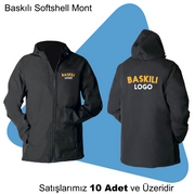 Şirket Logolu Baskılı Softshell Mont