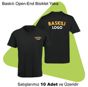 Şirket Logolu Open End Kumaş Baskılı Üniseks Tişört