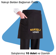 Şirket Logolu Nakışlı Belden Bağlamalı Önlük