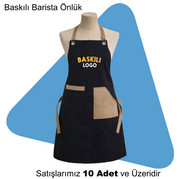 Şirket Logolu Baskılı Barista Önlük