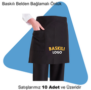 Şirket Logolu Baskılı Belden Bağlamalı Önlük