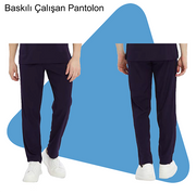 Şirket Logolu Baskılı Çalışan Pantolon