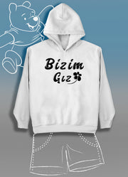 Bizim Gız  (Üniseks Çocuk Kapüşonlu)
