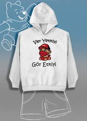 Ver Yetkiyi Gör Etkiyi   (Üniseks Çocuk Kapüşonlu)