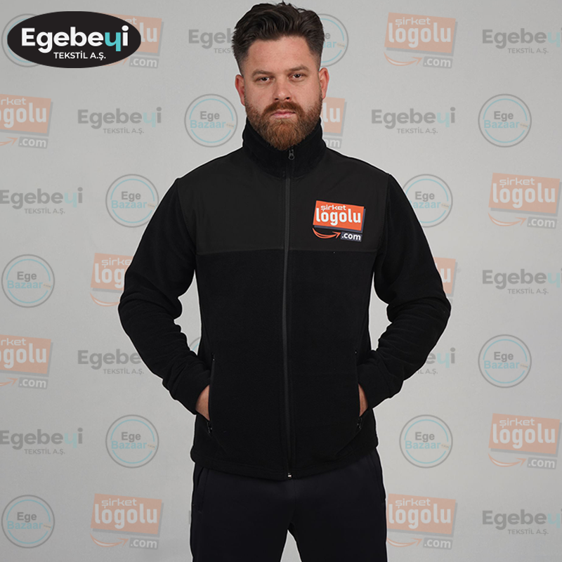 Baskılı Polar Ceket