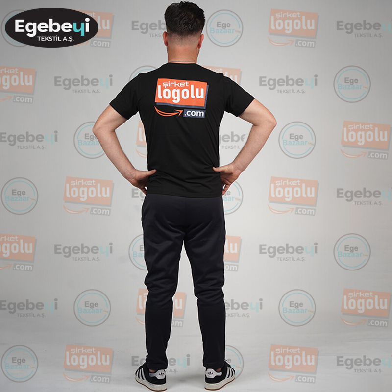 Baskılı Bisiklet Yaka Tişört